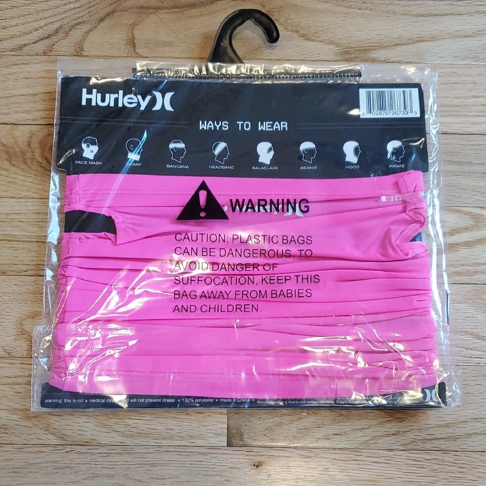 Hurley Bright Pink Multi-Use Gaiter